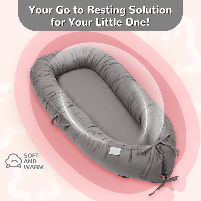 EAQ Baby Lounger, Infant Lounger for Newborn,Portable Baby Nest Cover Breathable & Soft, Newborn Essentials - Image 4